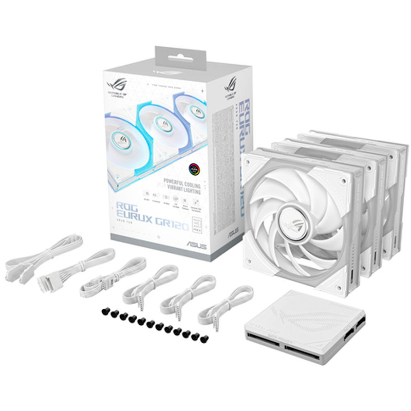 Ventilador Asus ROG Eurux GR120 ARGB 120mm Triple Pack Blanco