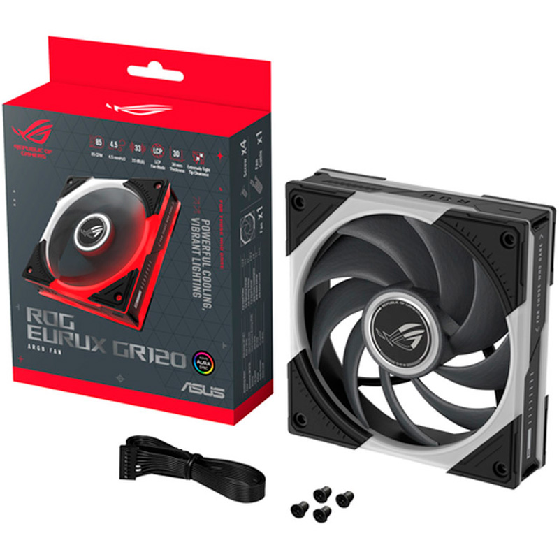 Ventilador Asus ROG Eurux GR120 ARGB 120mm Negro