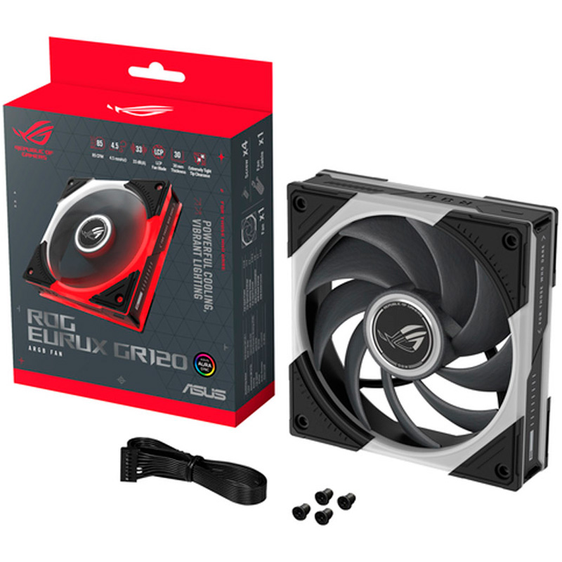 Ventilador Asus ROG Eurux GR120 ARGB Reverse 120mm Negro