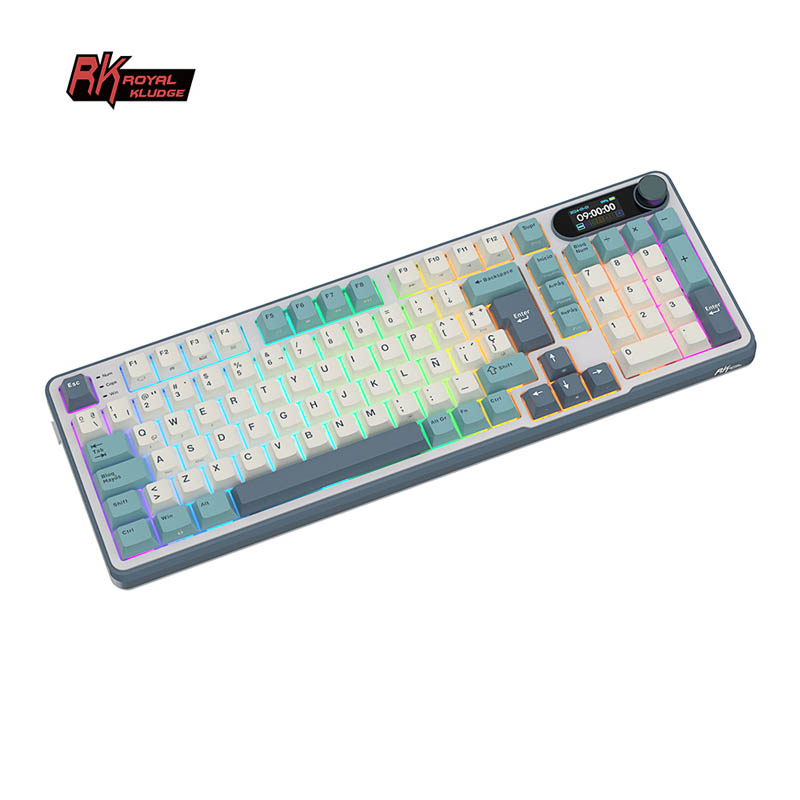 Teclado Gaming Royal Kludge RKS98 ISO-ES Hot-Swappable Switch Brown Wireless Light Cloud -