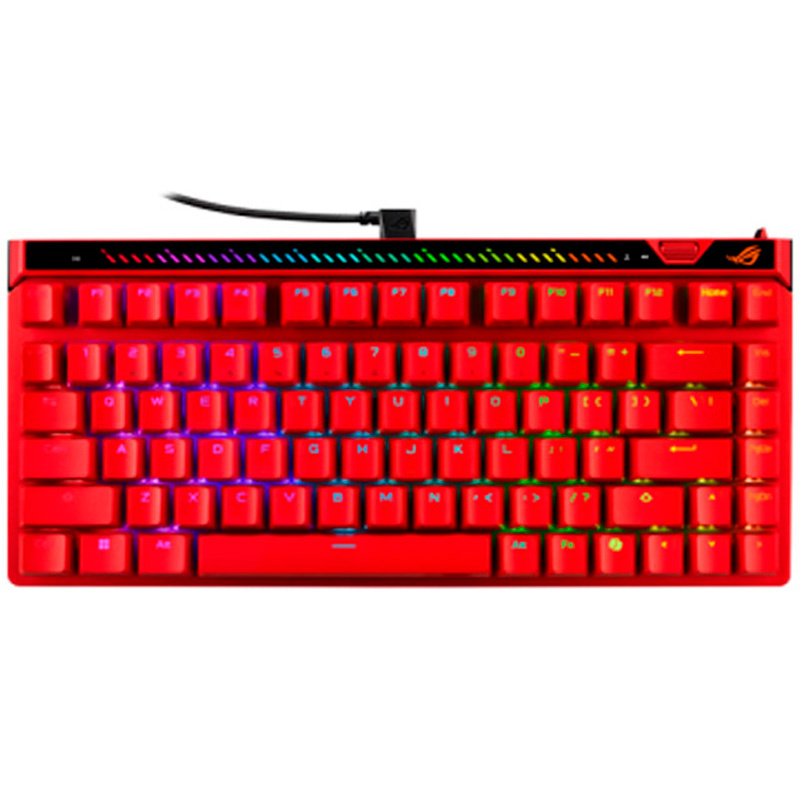 Teclado Asus ROG Falchion Ace 75 HE Red Conmutadores Magnéticos ROG HFX V2/V2X Layout US / Inglés Con Funda