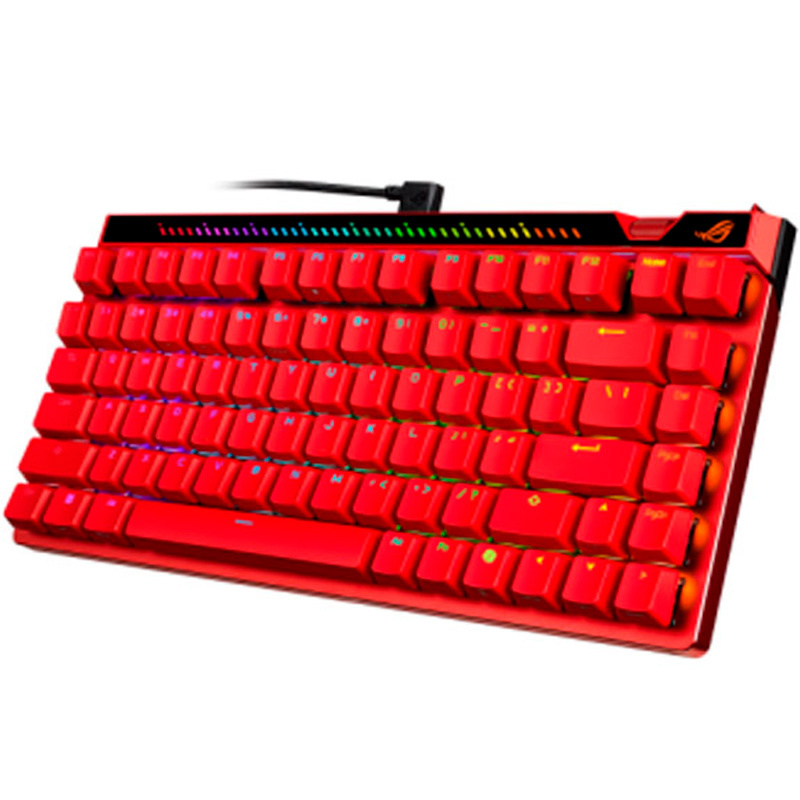 Teclado Asus ROG Falchion Ace 75 HE Red Conmutadores Magnéticos ROG HFX V2/V2X Layout US / Inglés Con Funda
