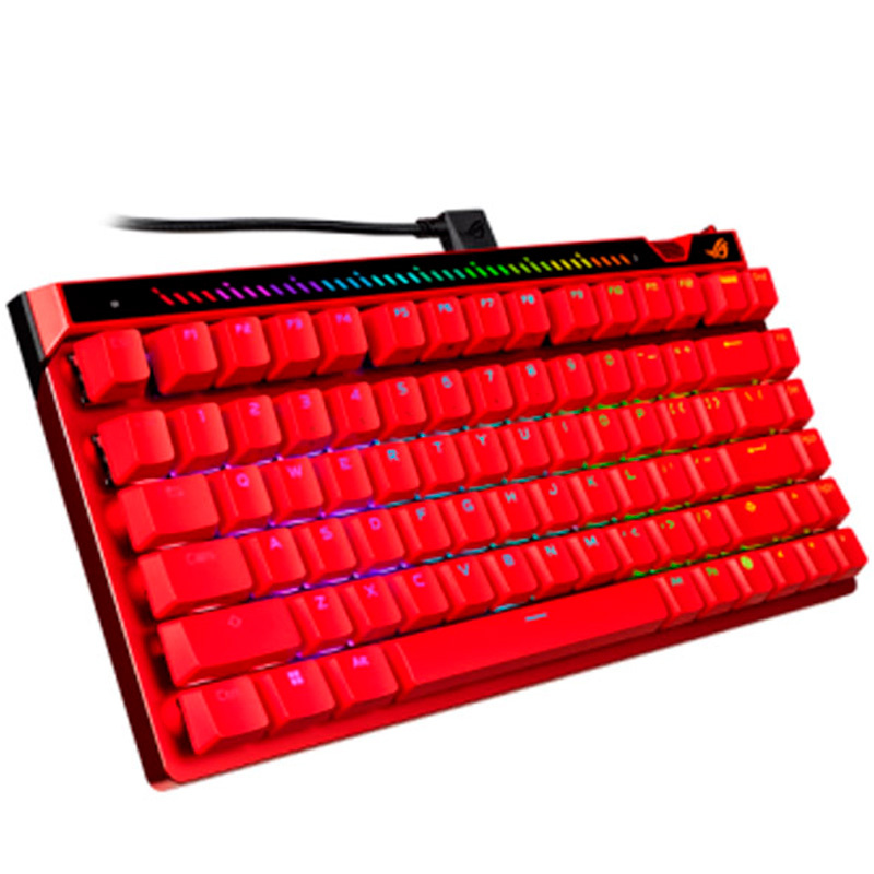 Teclado Asus ROG Falchion Ace 75 HE Red Conmutadores Magnéticos ROG HFX V2/V2X Layout US / Inglés Con Funda