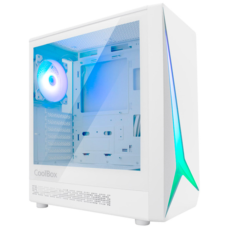 Caja/Torre Coolbox GA450 Starlight ARGB Blanca -