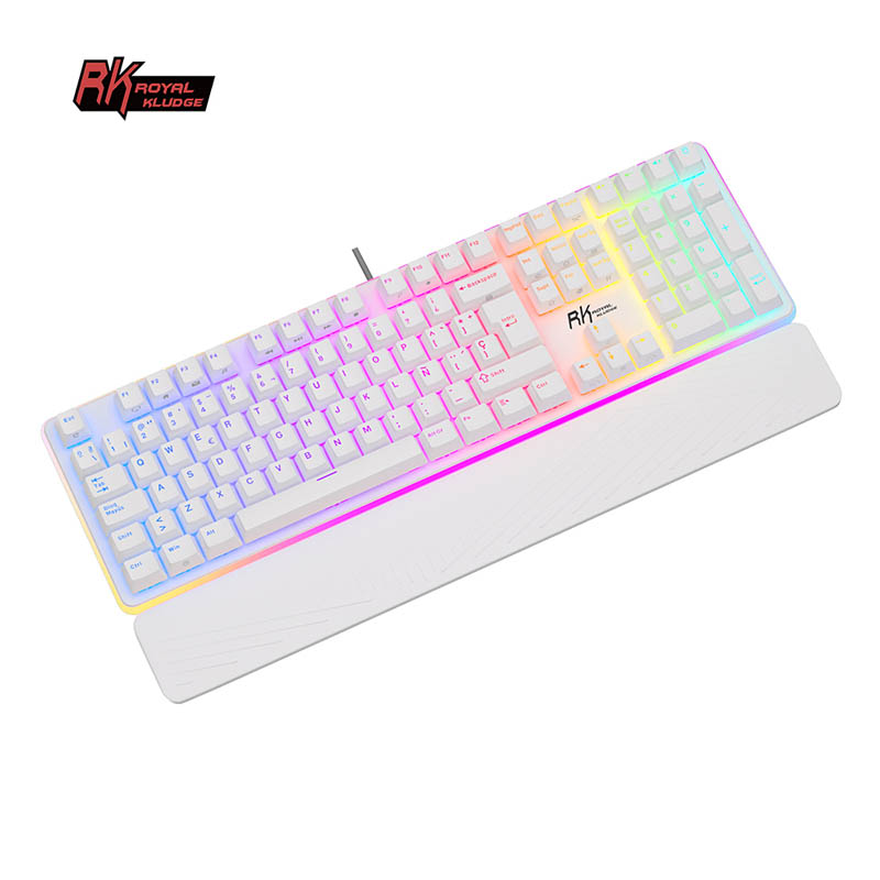 Teclado Gaming Royal Kludge RK918 ISO-ES RGB Switch Brown Blanco -
