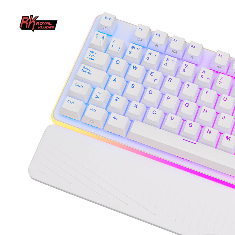 Teclado Gaming Royal Kludge RK918 ISO-ES RGB Switch Brown Blanco -