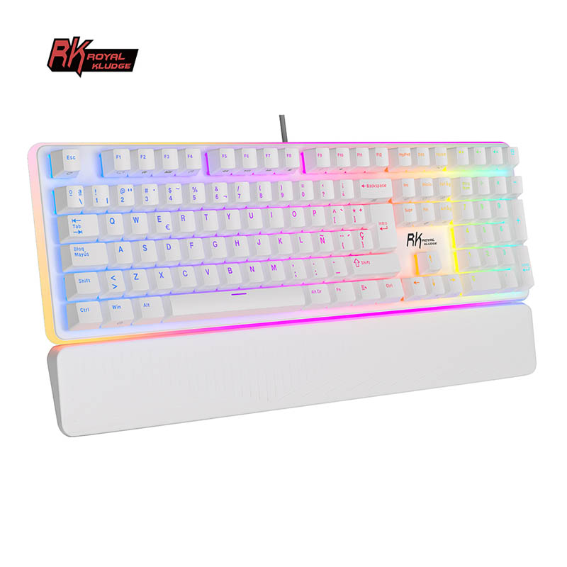 Teclado Gaming Royal Kludge RK918 ISO-ES RGB Switch Brown Blanco -