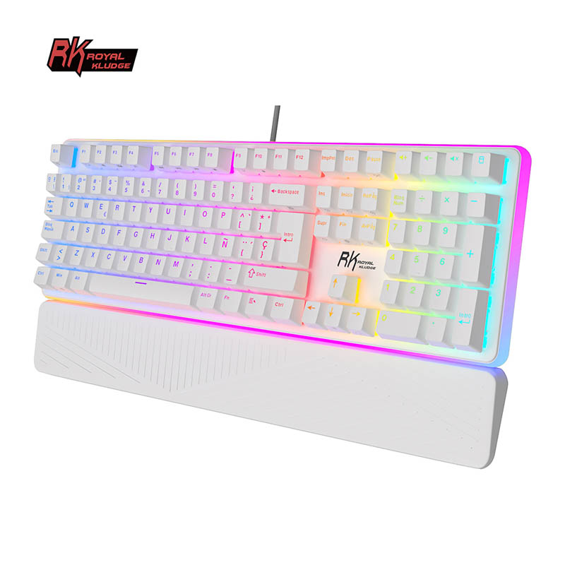 Teclado Gaming Royal Kludge RK918 ISO-ES RGB Switch Brown Blanco -