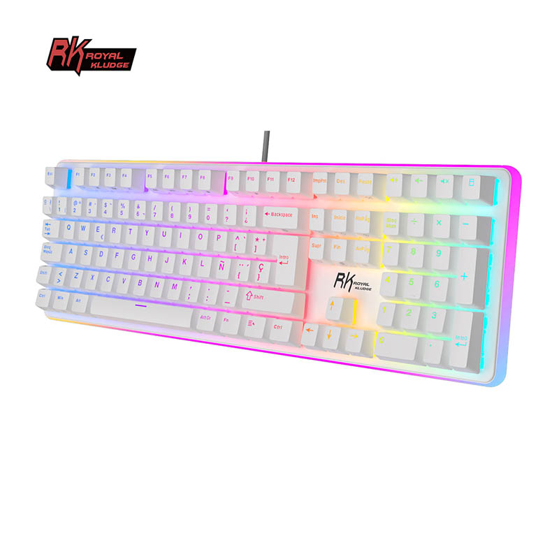 Teclado Gaming Royal Kludge RK918 ISO-ES RGB Switch Brown Blanco -