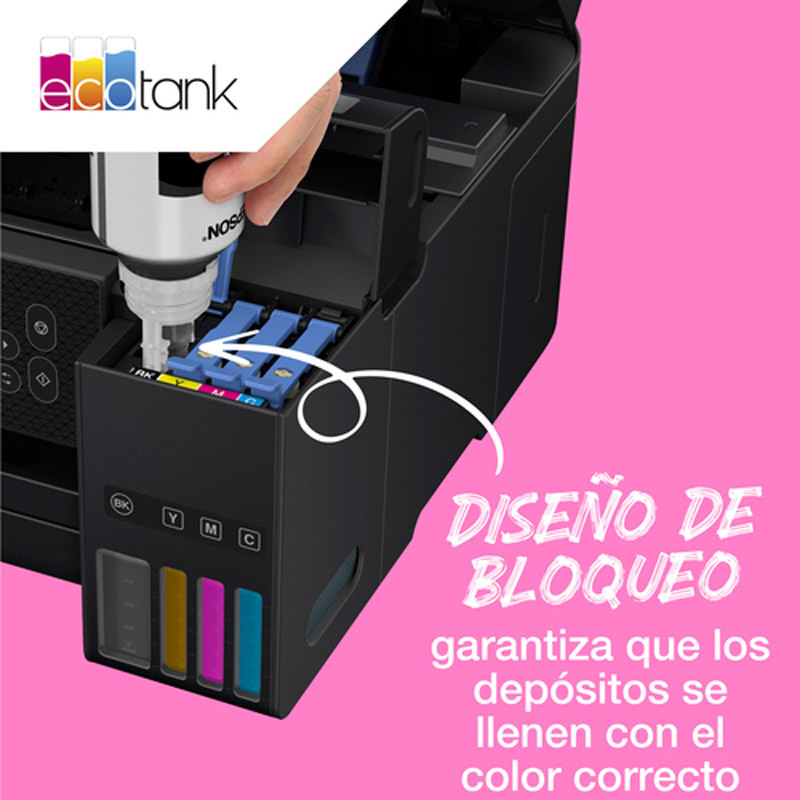 Botella Tinta Epson 102 EcoTank Pack 4 Originales Negro/Cian/Magenta/Amarillo
