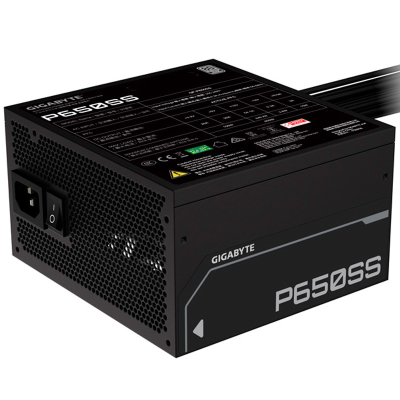 Fuente/PSU Gigabyte P650SS 80 Plus Silver 650W ATX 3.0 / 3.1 Negro