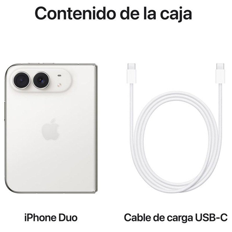 Smartphone/Móvil Apple iPhone Duo 7.6 pulgadas Plegable 1TB 5G Blanco Estrella