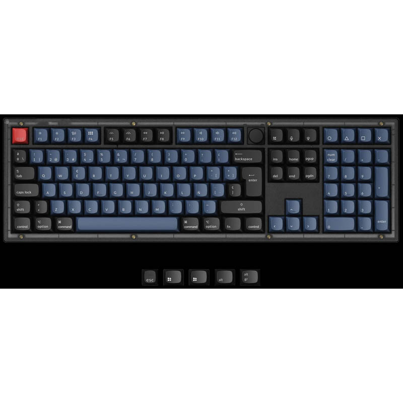Teclado Gaming Keychron V6 ISO-ES RGB Hot-Swappable Switch  K Pro Red -