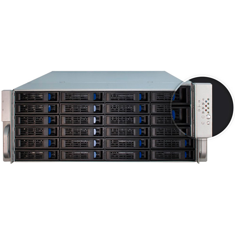 Caja Rack Inter-Tech IPC 4U-4424 Formato 4U 24x Bahías Hot-Swap