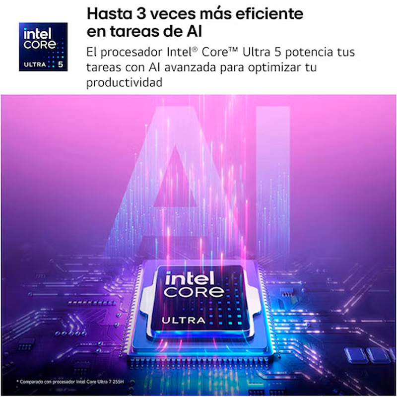 Portátil LG Gram 14ZB90S-G.AX55BN Intel Core Ultra 5 115U 16GB 512GB 14 pulgadas FreeDOS