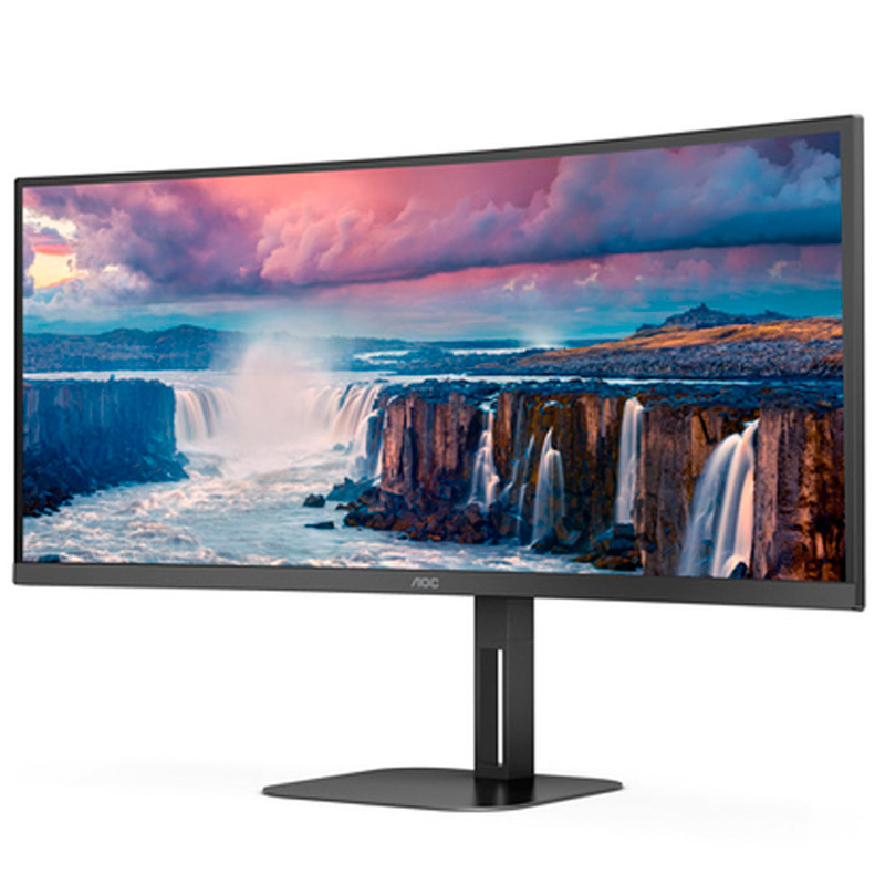 Monitor AOC Profesional CU34V5C/BK 34 pulgadas WQHD VA 100Hz 1ms AMD FreeSync Curvo