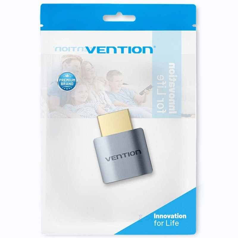 Adaptador HDMI Vention AIXH0 Emulador Dummy Plug 4K 60Hz Aluminio Gris