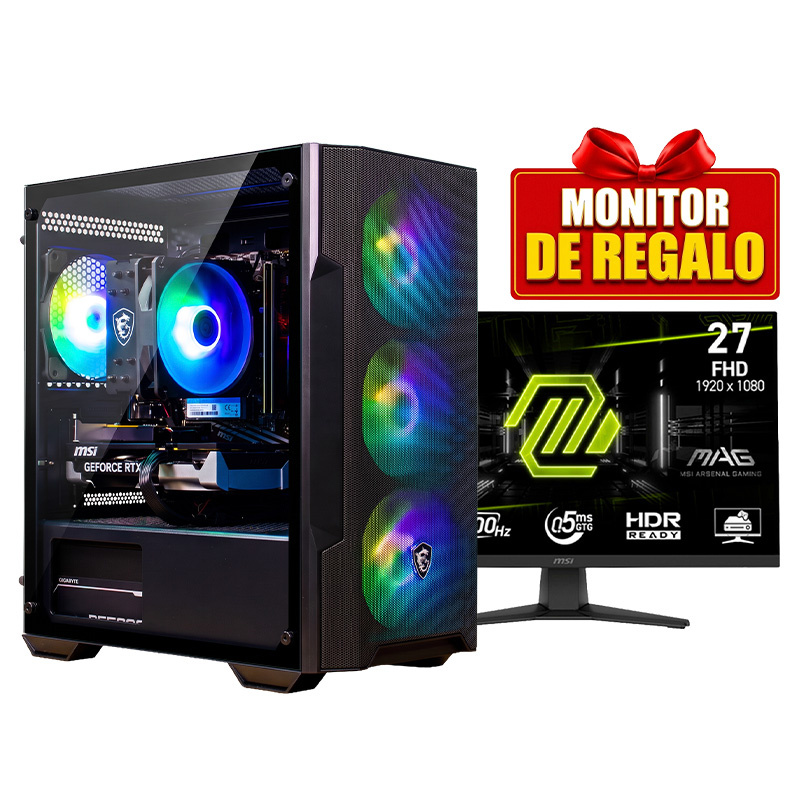 COOLPC PBMSI I - Ryzen 5 5500F / GeForce RTX 5060 8GB / 16GB / SSD 1TB / W11P + MAG 272F