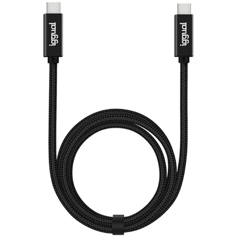 Cable USB iggual USB-C 3.2 Gen2x2 100W 5A 4K 1m Nylon