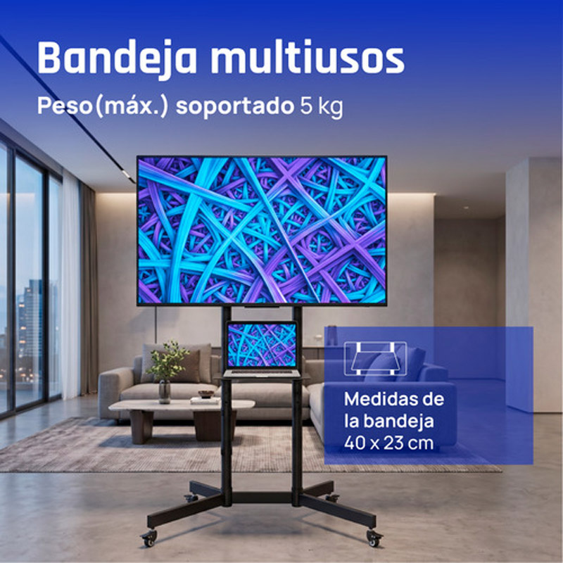 Soporte TV iggual SRTV75 Suelo Ruedas 32 pulgadas-75 pulgadas 70kg