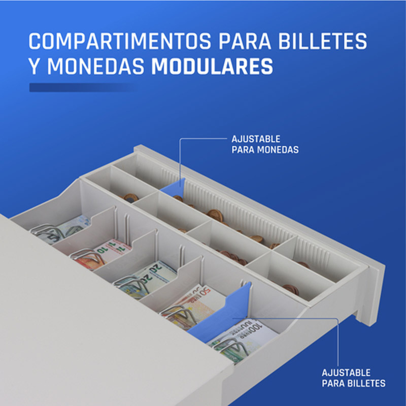 Cajón Portamonedas iggual IRON-50PW 5+8 Blanco Puro