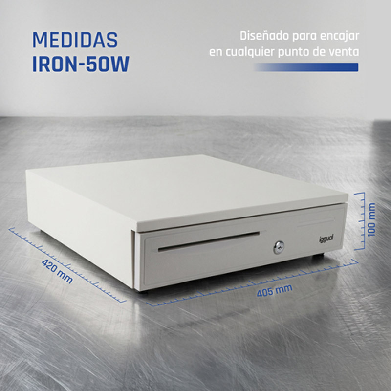 Cajón Portamonedas iggual IRON-50PW 5+8 Blanco Puro