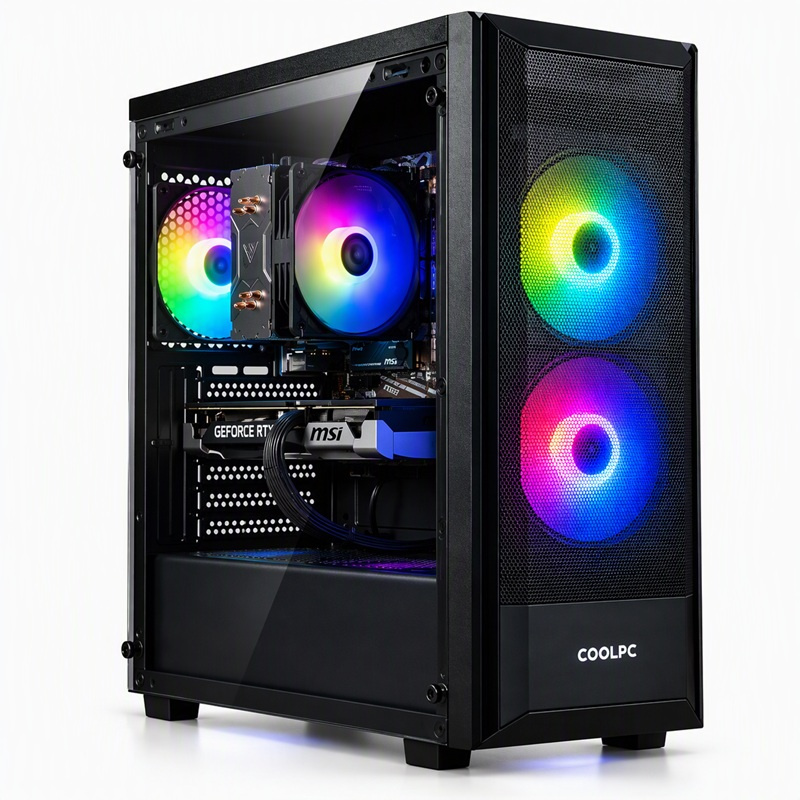 COOLPC Black II 24Hr - Ryzen 7 5700X / GeForce RTX 5060 Ti 8GB / 32GB / SSD 1TB / W11P