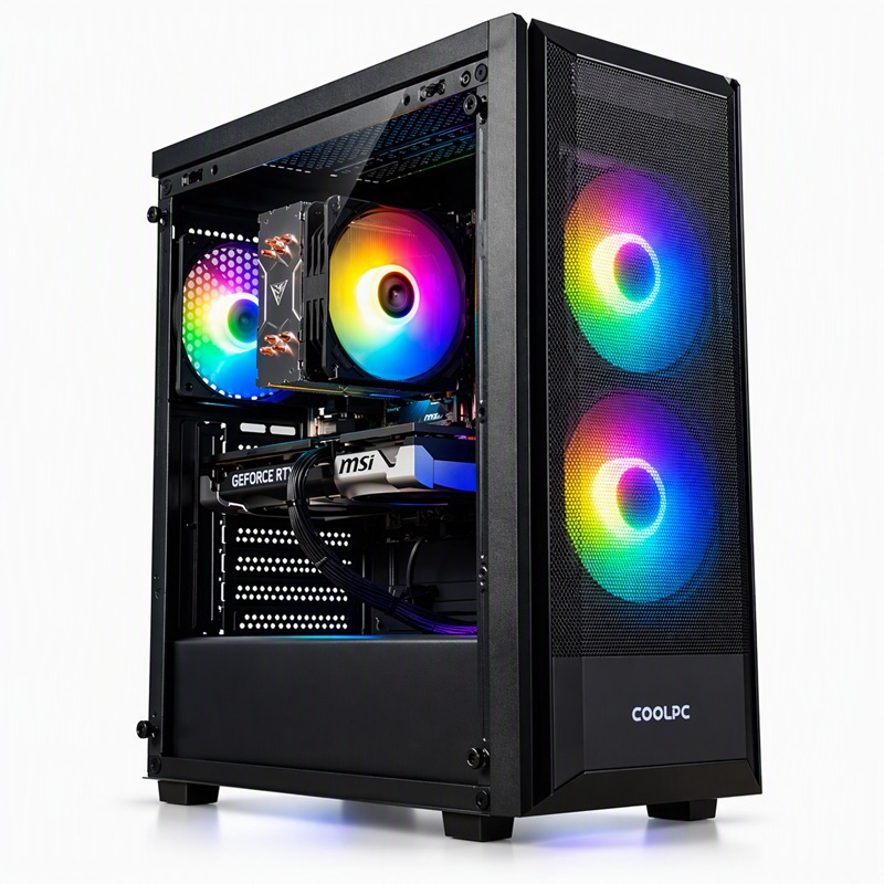 COOLPC Black II 24Hr - Ryzen 7 5700X / GeForce RTX 5060 Ti 8GB / 32GB / SSD 1TB / W11P
