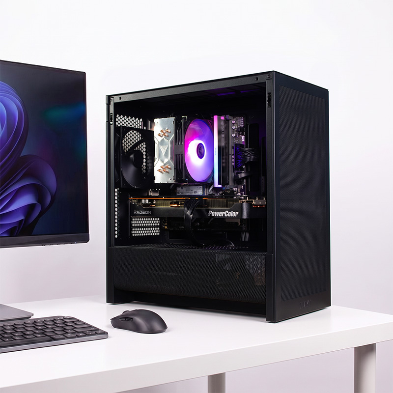 COOLPC Black III 24Hr - Ryzen 5 8400F / Radeon RX 9070 GRE 12GB / 24GB / SSD 1TB / W11P