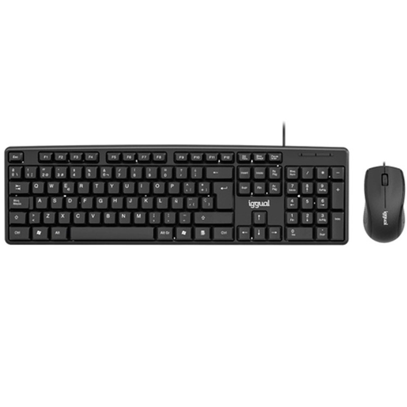 Combo Teclado/Ratón iggual COM-CK-STANDARD Negro