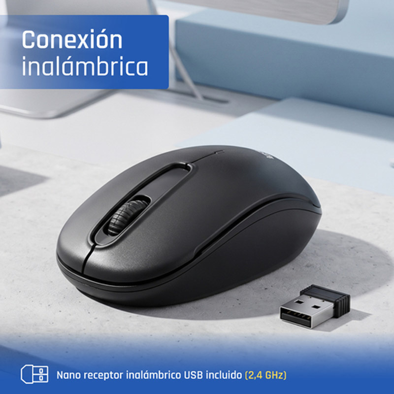 Ratón iggual WOM-STANDARD-3D 1000 DPI Negro