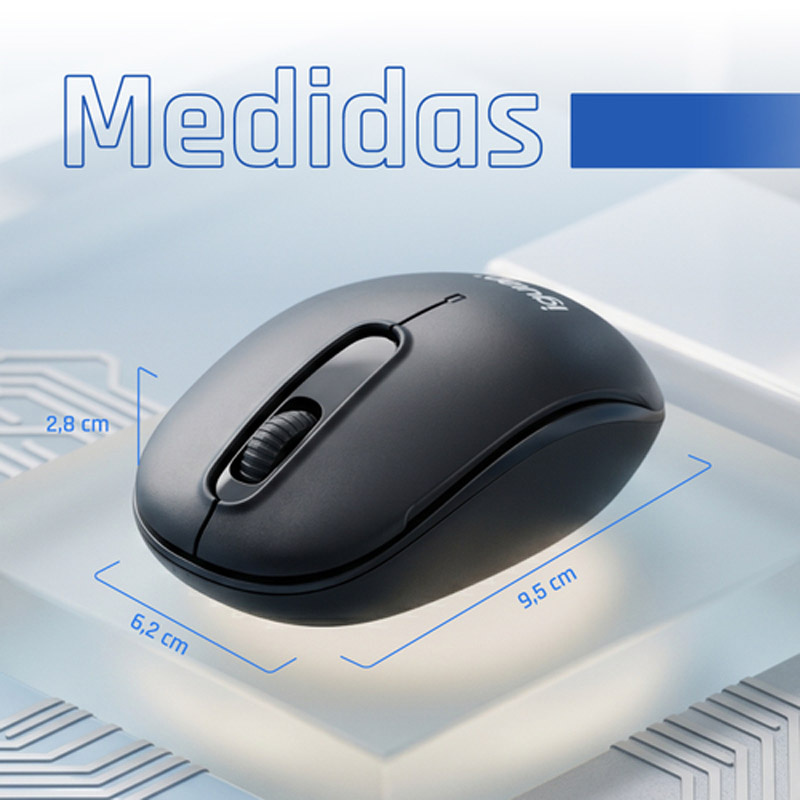 Ratón iggual WOM-STANDARD-3D 1000 DPI Negro