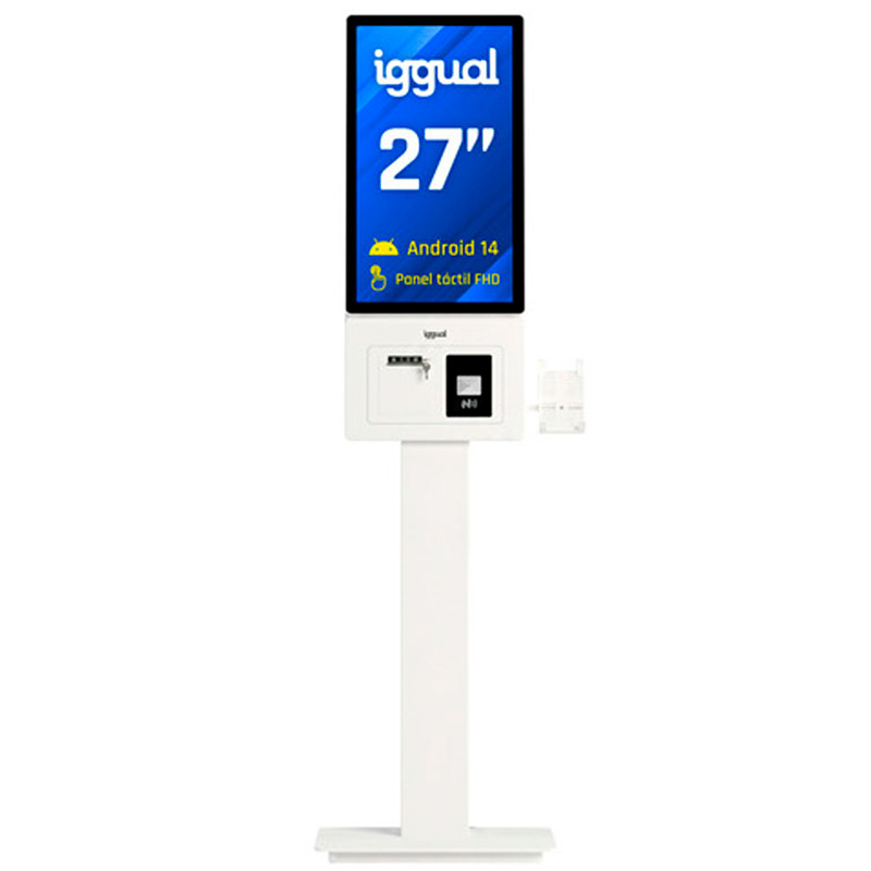 Kiosco Interactivo iggual ORCHID KI-27A 27 pulgadas FHD 4GB 64GB Android 14 Negro