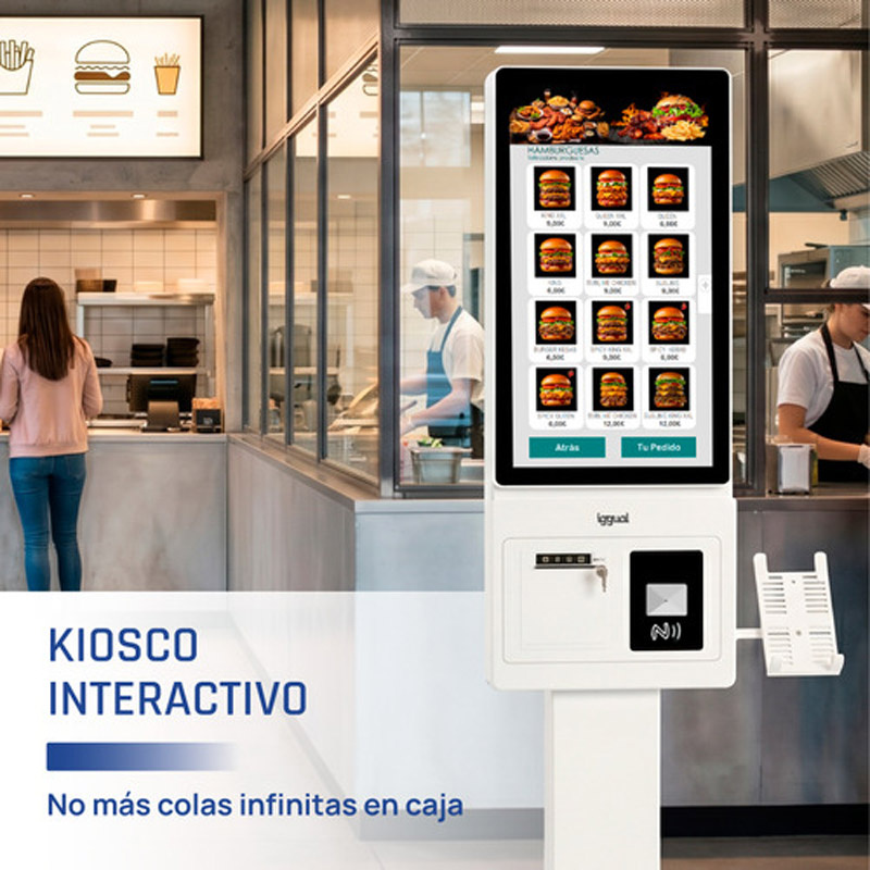 Kiosco Interactivo iggual ORCHID KI-27A 27 pulgadas FHD 4GB 64GB Android 14 Negro