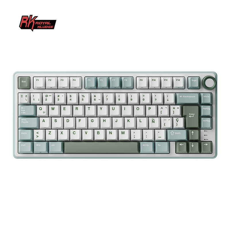 Teclado Gaming Royal Kludge RKR75 ISO-ES Hot-Swappable Switch Brown Skycyan -