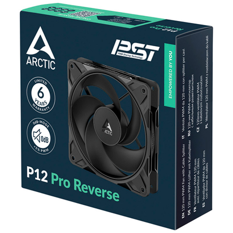 Ventilador Arctic P12 Pro Reverse PWM PST 120mm Triple Pack Negro