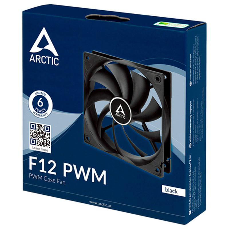 Ventilador Arctic F12 PWM 120mm Pack 5 Negro