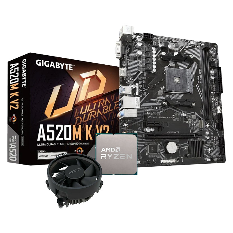 Pack AMD Ryzen 5700X MPK + Gigabyte A520M-K V2