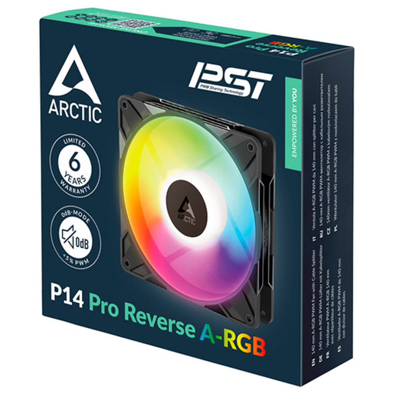 Ventilador Arctic P14 Pro Reverse ARGB 140mm Triple Pack Negro