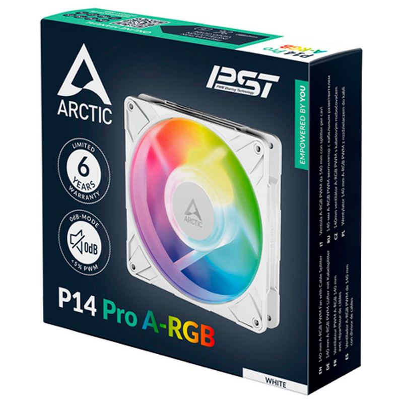 Ventilador Arctic P14 Pro ARGB 140mm Blanco