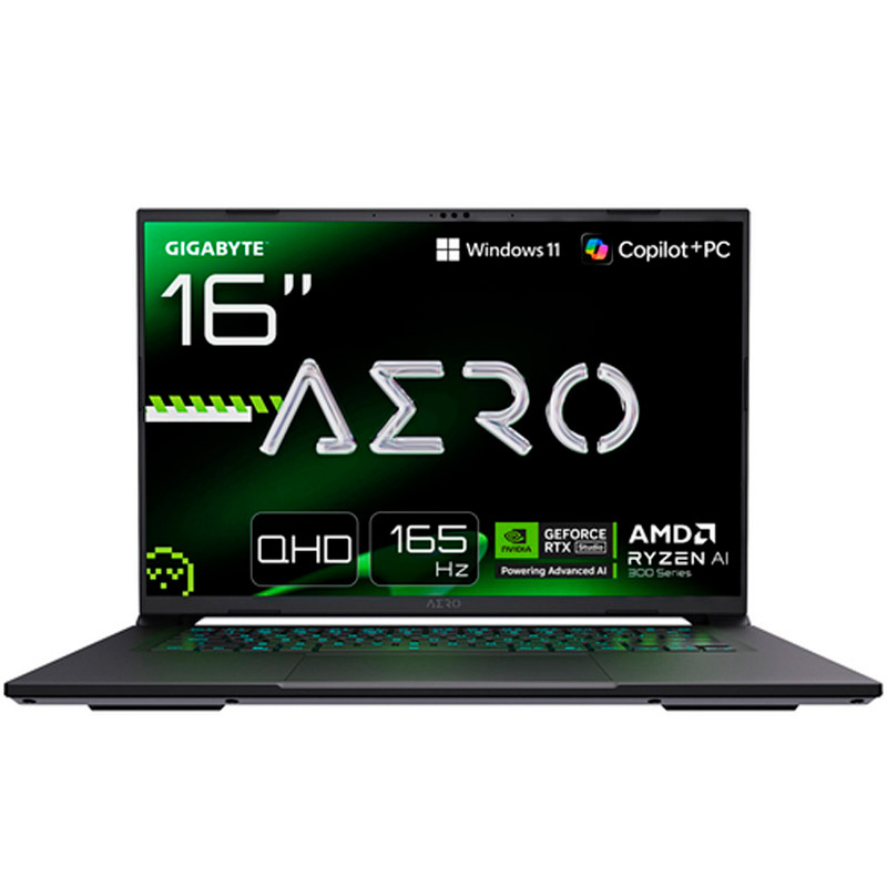 Portátil Gigabyte AERO X16 1WH93ESC64 AMD Ryzen AI 7 HX 350 RTX 5070 32GB 1TB 16 pulgadas QHD+ W11H