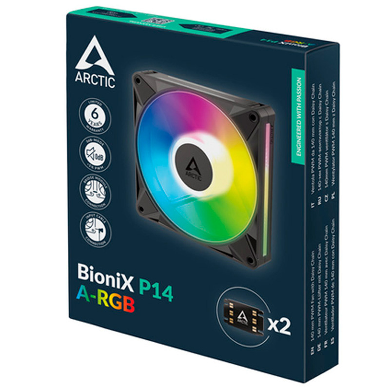 Ventilador Arctic BioniX P14 ARGB 140mm Negro