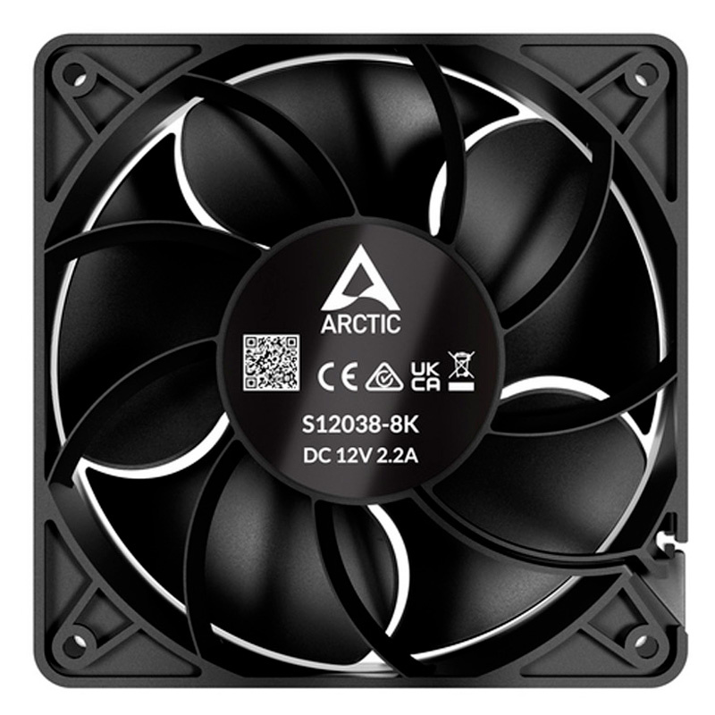 Ventilador Arctic S12038-8K 120mm Negro