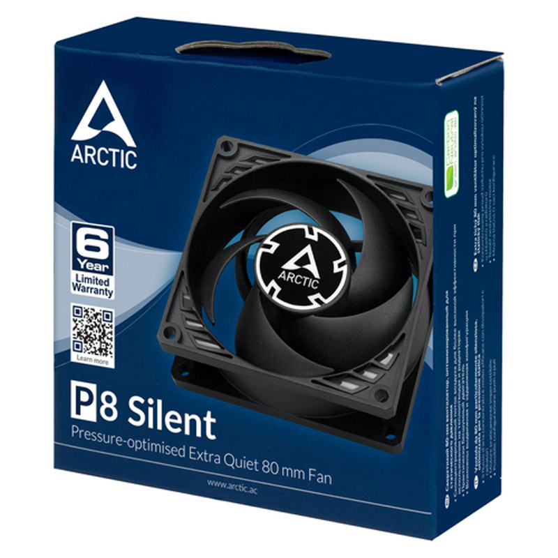 Ventilador Arctic P8 Silent 80mm Negro