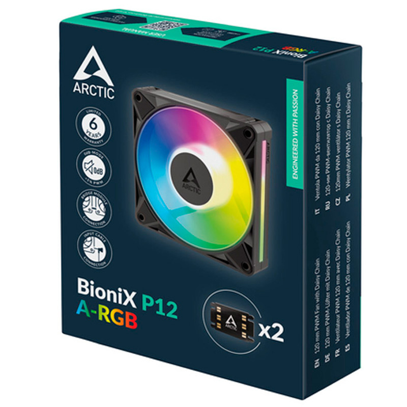Ventilador Arctic BioniX P12 ARGB 120mm Negro