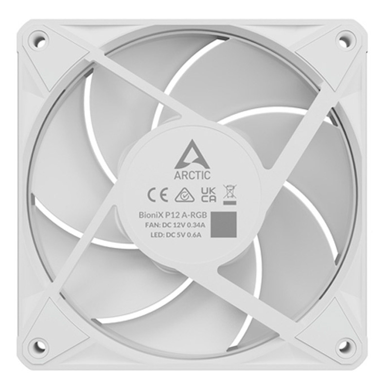 Ventilador Arctic BioniX P12 ARGB 120mm Blanco