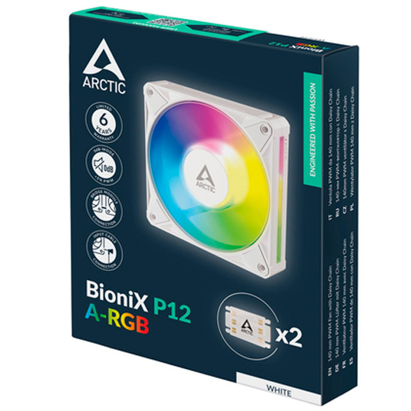Ventilador Arctic BioniX P14 ARGB 140mm Blanco