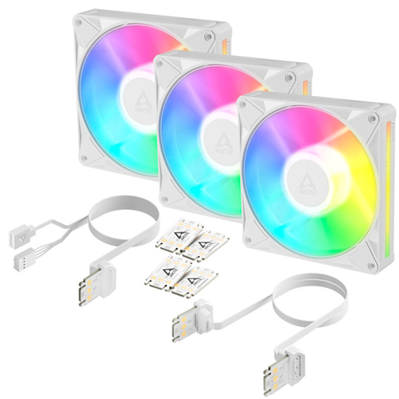 Ventilador Arctic BioniX P14 ARGB 140mm Triple Pack Blanco