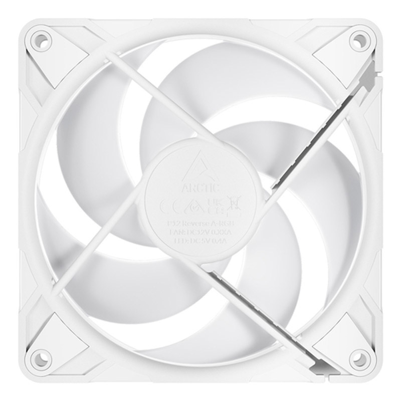 Ventilador Arctic P12 Pro Reverse ARGB 120mm Triple Pack Blanco