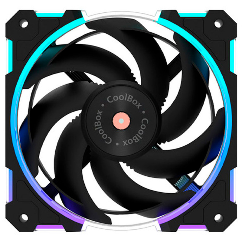 Ventilador Coolbox Gaming X12 Ring ARGB 120mm PWM Negro